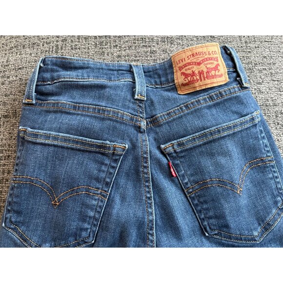 Levis 726 Flare Jeans Size 25 Womens Blue Denim Water - Picture 4 of 11